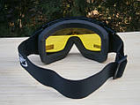 Захисні окуляри маска Wind-Shield Anti-Fog Global Vision yellow, фото 5