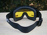 Захисні окуляри маска Wind-Shield Anti-Fog Global Vision yellow, фото 7
