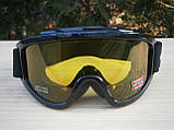 Захисні окуляри маска Wind-Shield Anti-Fog Global Vision yellow, фото 6