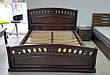Ліжко двоспальне з масиву дуба Флоренція Мікс меблі, колір каштан, фото 6