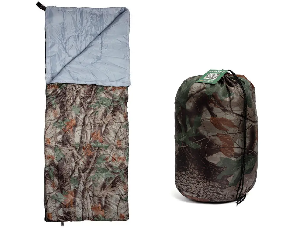 Спальний мішок 190х75см літній спальник водостійкий Ranger Atlant Camo RA 6638