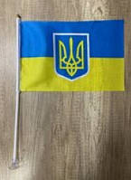 Флаг Украины Q-3 на присоске 20*30см, уп-12шт