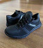 Чоловічі туфлі чорні спортивні прошиті зручні (код 4129 ), фото 2