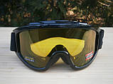 Захисні окуляри маска Wind-Shield Anti-Fog Global Vision yellow, фото 5