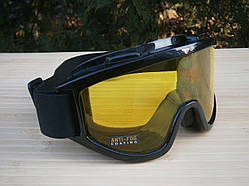 Захисні окуляри маска Wind-Shield Anti-Fog Global Vision yellow