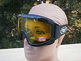 Захисні окуляри маска Wind-Shield Anti-Fog Global Vision yellow, фото 9