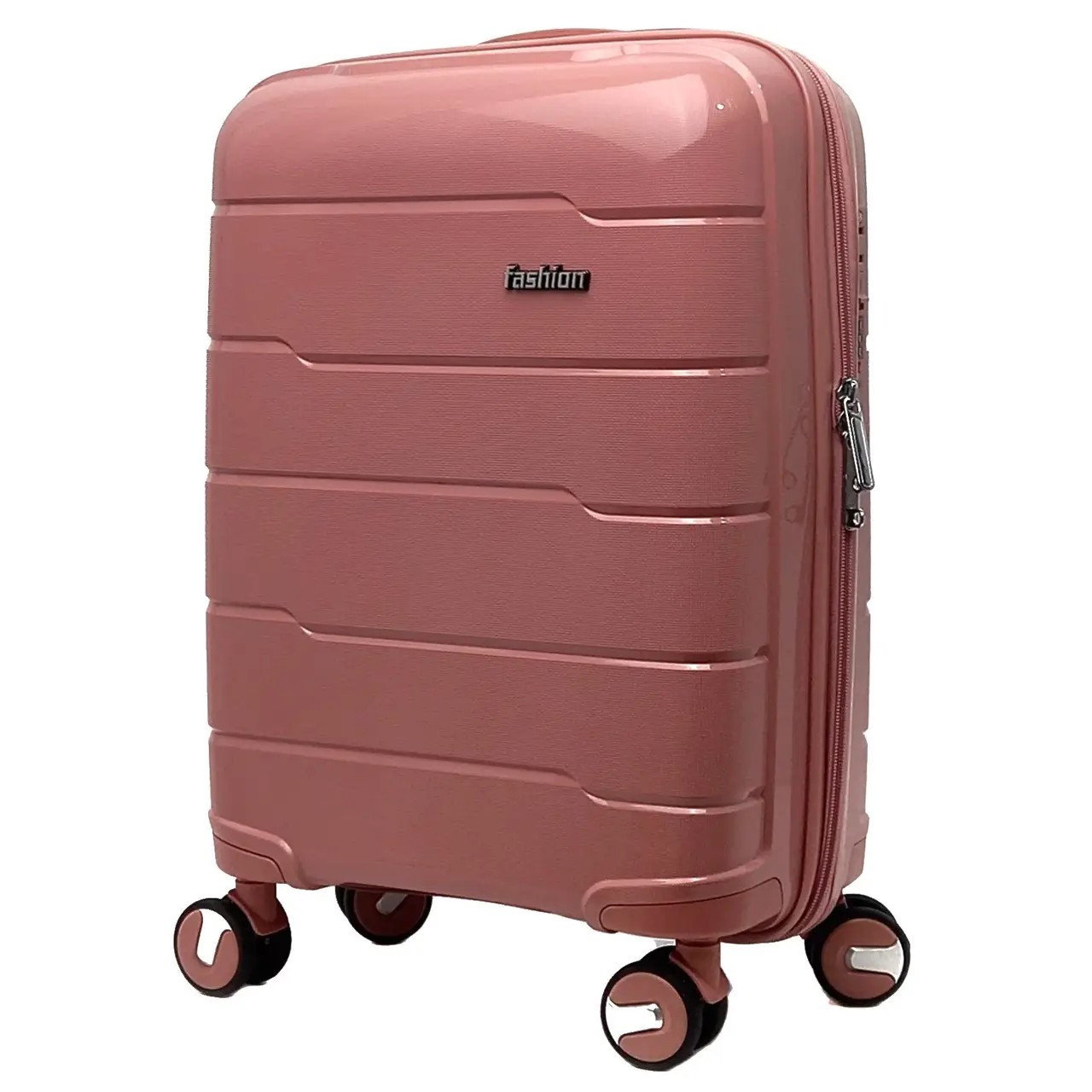 Дорожня валіза на коліщатках полікарбонат ABS+PC рожевий Арт.PP-105 (S) Keiman с.в. Укр.- (Китай)