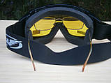 Захисні окуляри маска Wind-Shield Anti-Fog Global Vision yellow, фото 11