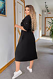 Однотонне плаття жіноче весна-літо Тканина костюмний креп Розміри 42-44,44-46,48-50,52-54,56-58, фото 3