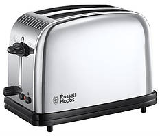 Тостер Russell Hobbs Chester 1600Вт, піддон для крихт, підігрів, метал Baumar - Порадуй Себе