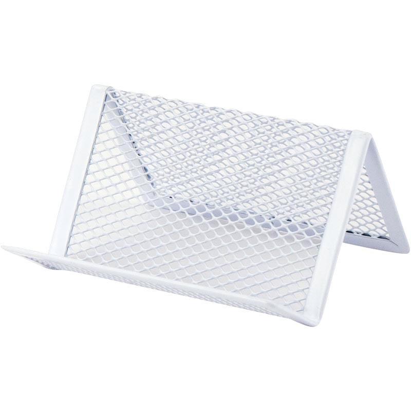 Підставка для візиток металева біла 95х80х60 мм Axent 2114-21-А, 41778, фото 1