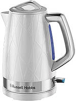 Електрочайник Russell Hobbs Structure, 1.7л, пластик, підсвічування, біло-сріблястий Baumar - Порадуй Себе