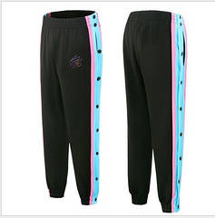 Спортивні штани Голден Стейт Карі чоловічі тренувальні баскетбольні розминкові на кнопках чорний