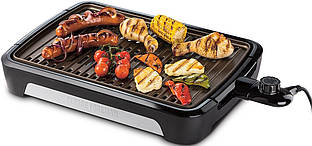 Гриль George Foreman барбекю Smokeless BBQ Grill 1606Вт, темп. режимів-3, з`ємні пластини, пластик, чорний Baumar - Порадуй Себе