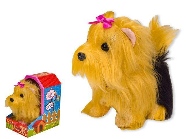 Інтерактивна м'яка іграшка BBMTOYS Йоркширський тер'єр ходить, гавкає, 16 см (M0667), фото 1