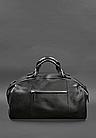Чоловіча дорожня спортивна шкіряна сумка з натуральної шкіри якості Люкс чорна, фото 3