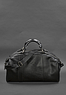 Чоловіча дорожня спортивна шкіряна сумка з натуральної шкіри якості Люкс чорна, фото 4