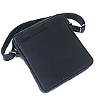 Чоловіча шкіряна сумка через плече планшет месенджер із натуральної шкіри без клапана чорна 22×20×5 см, фото 6