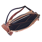 Чоловіча шкіряна сумка через плече планшет із натуральної шкіри з клапаном світло-коричнева 23×20×5 см, фото 5