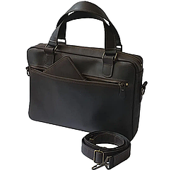 Жіноча шкіряна сумка для документів формату А4 з натуральної шкіри на плече з ручками коричнева