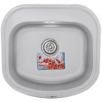 Мийка кухонна з нержавіючої сталі HAIBA 49x47 decor