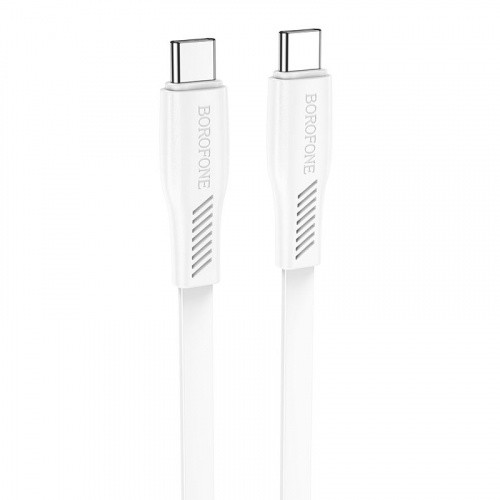 Кабель Borofone BX85 Type-C - Type-C (PD) 60W 3.0A/1m (Білий)