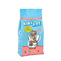 Бентонітовий наповнювач KikiKat для котячого туалету з запахом дитячої пудри 5 л.