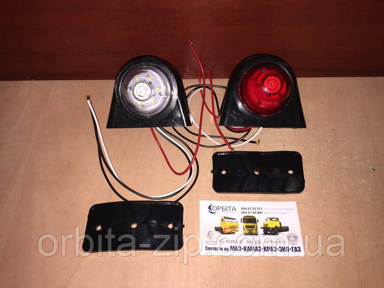 Е-102-01 LED Ліхтар повного габариту LED світлодіодний ріжки на кабіну МАЗ лівий + правий (комплект) 25.3731