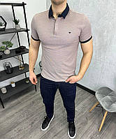Мужская футболка поло Armani H3105 розовая