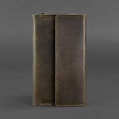 Чоловічий шкіряний тревел-кейс гаманець клатч органайзер портмоне з натуральної шкіри темно-коричневий