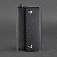 Чоловічий шкіряний тревел-кейс гаманець органайзер клатч портмоне з натуральної шкіри чорний