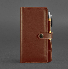 Чоловічий шкіряний тревел-кейс гаманець органайзер портмоне з натуральної шкіри світло-коричневий