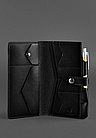 Чоловічий шкіряний тревел-кейс гаманець органайзер портмоне з натуральної шкіри вугільно-чорний, фото 4