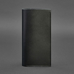 Чоловічий шкіряний тревел-кейс гаманець органайзер лонгер портмоне з натуральної шкіри чорний