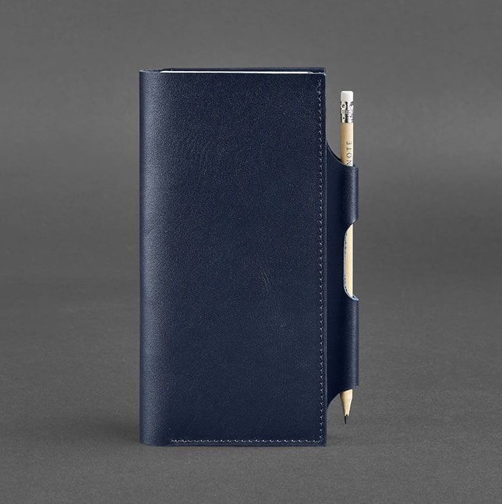 Чоловічий шкіряний тревел-кейс гаманець органайзер холдер для документів портмоне з натуральної шкіри темно-синій, фото 1