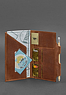 Чоловічий шкіряний тревел-кейс органайзер холдер для документів портмоне з натуральної шкіри світло-коричневий, фото 5