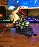 Фігурка Ророноа Зоро Ван Пис. Майстер меча Zoro Roronoa One piece 10 СМ, фото 6