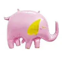 Куля фольгована Слон рожевий 59х80
