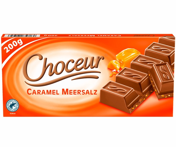 Шоколад молочний Choceur Caramel Meersalz з карамеллю і сіллю, 200 г.