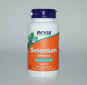 Селен без дріжджів, Selenium, Now Foods, 200 мкг, 90 капсул