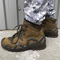 Берцы военные на молнии (38-45 р) Ботинки тактические для зсу (олива) демисезонные из натуральной кожи MAR