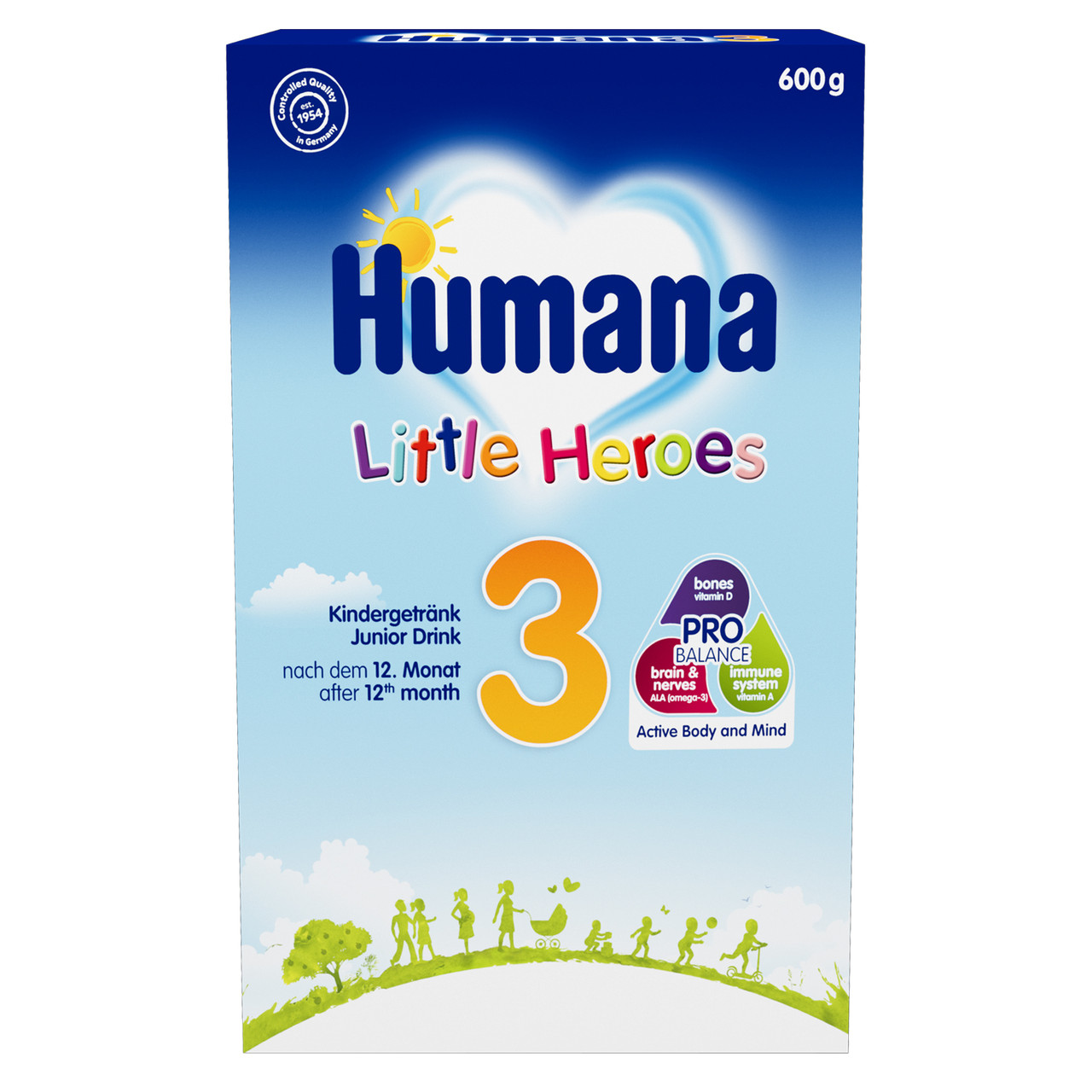 Humana Суха дитяча мол. суміш  «Хумана 3 Маленькі Герої», для дітей від 12 місяців, 600г