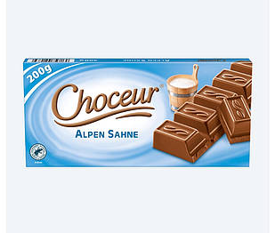 Молочний шоколад Choceur Alpen Sahne, 200 г.