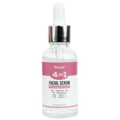 Сироватка Wokali 4 in 1 Facical Serum зволожуюча з гіалуроновою кислотою, вітамінами C, E та ніацинадами 30 мл - фото 4 - id-p1792160326