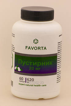 FAVORTA Добавка дієтична Пустирник 20 мг, 60 капсул