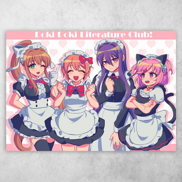 Аніме плакат постер "Doki Doki Literature Club!" №19
