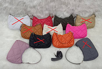 Сумочка жіноча крос-боді стьобана 23*15 см на блискавці з довгим ремінцем у різних кольорах Dpolo