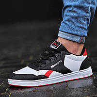 Только 41р и 45р! Кроссовки мужские белые черные весенние осенние кеды (Код: Б3128)