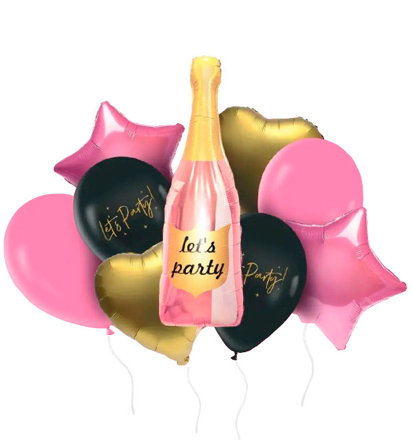 Набір повітряних куль "Let's party", 9 шт.