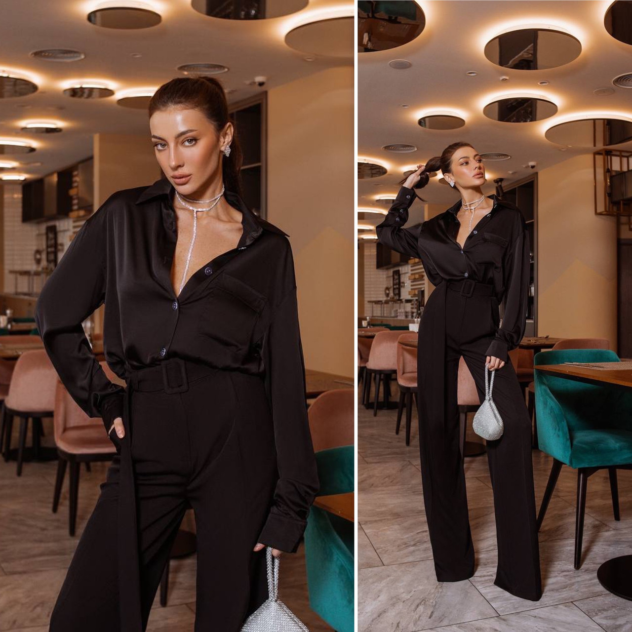 Жіноча сорочка бойфренд Люкс чорна (різні кольори) XS - S M - L
